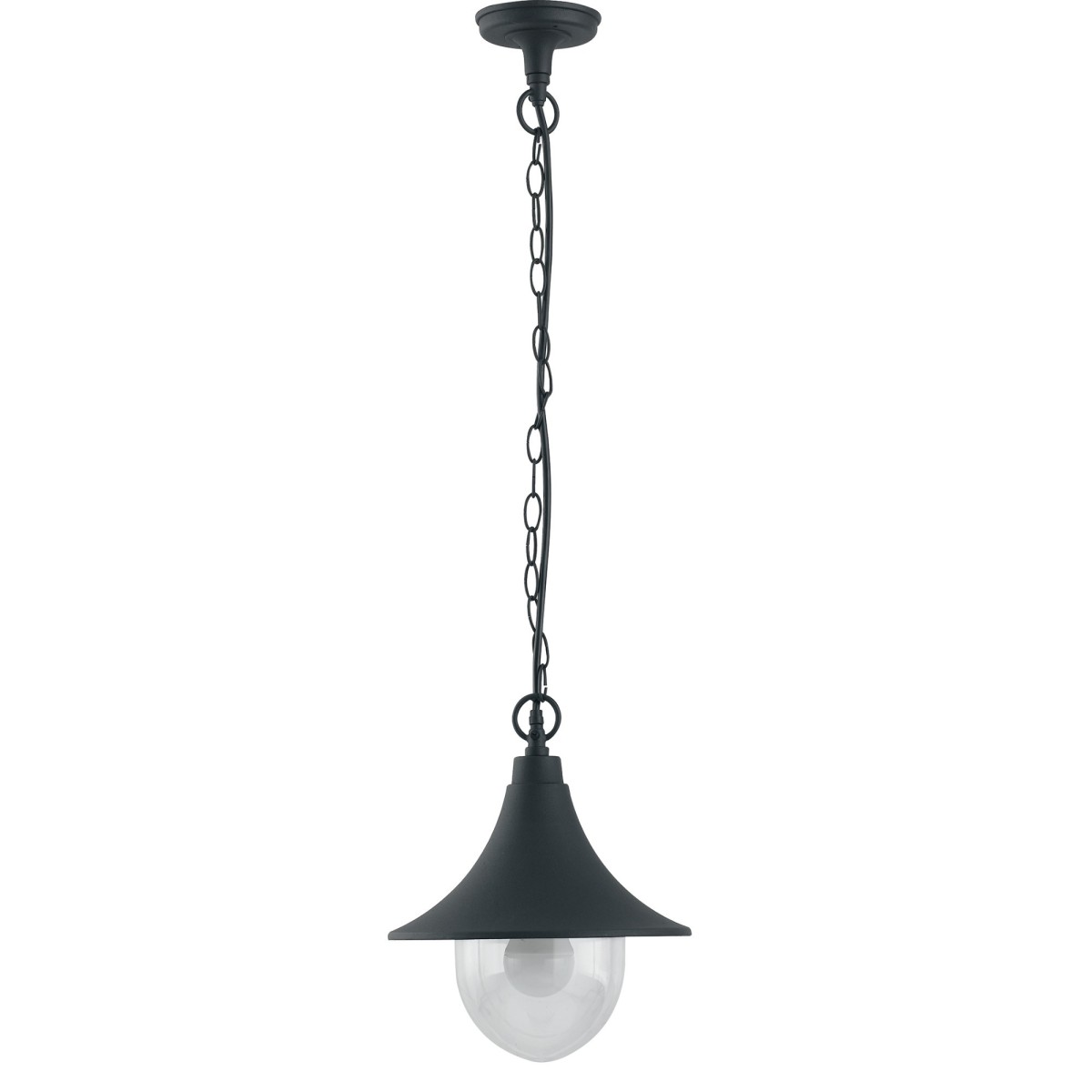 Lampadario a sospensione 60W E27 nero Dublin