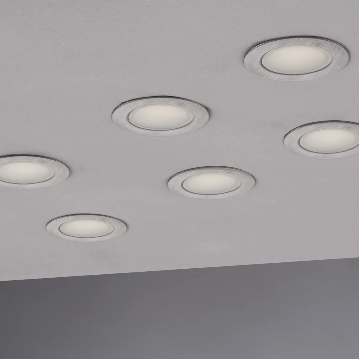 Kit 6 Segnapassi da incasso 0,6W a led nickel Chain Flat