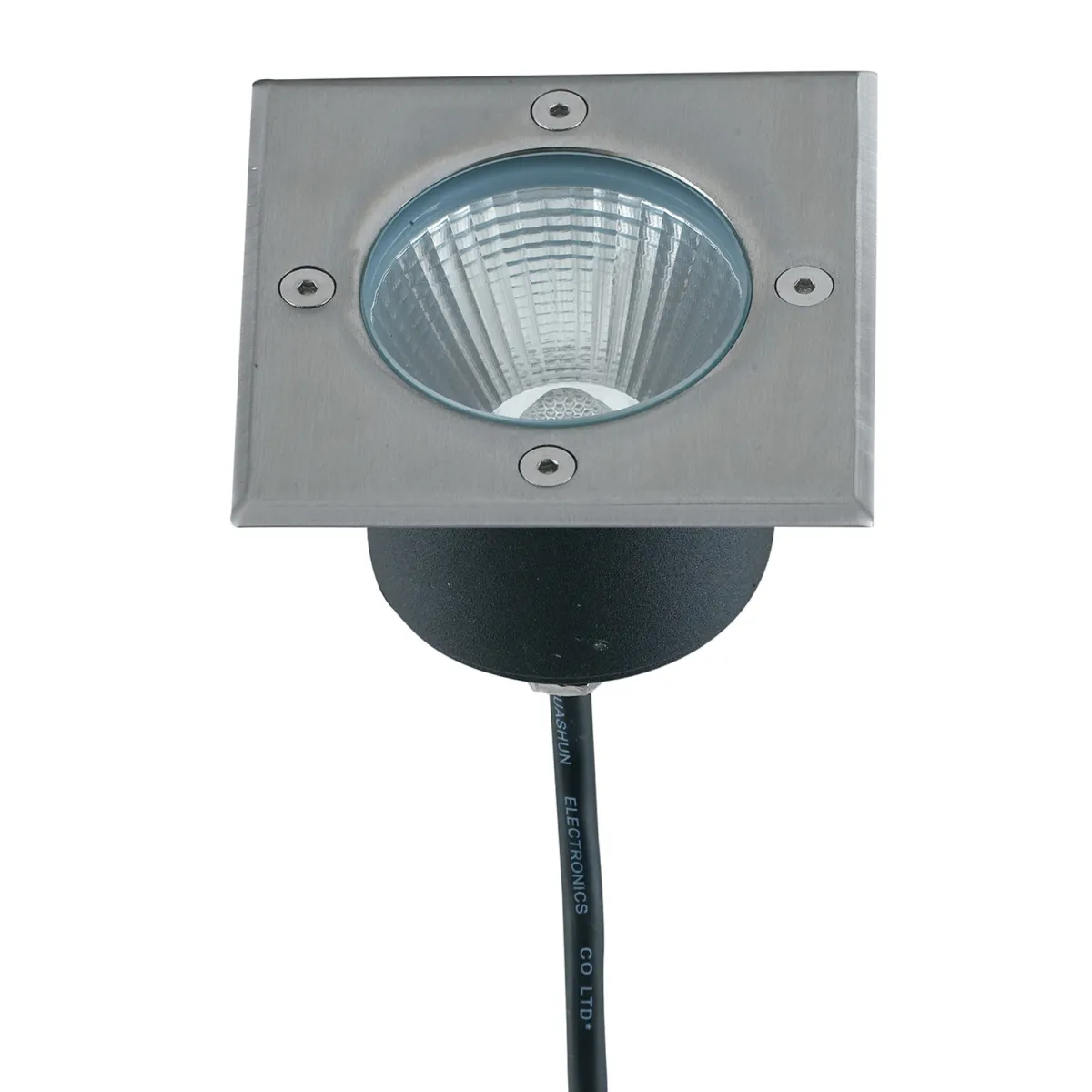 8W LED-Einbaustrahler Split Square aus Stahl für den Außenbereich