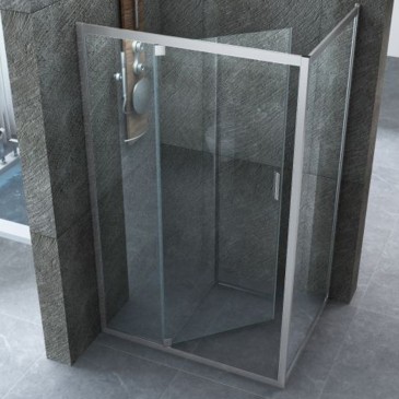 Cabine de douche Porte battante intérieur extérieur 6mm | jade