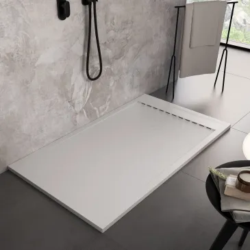 receveur de douche marbre blanc résine haute qualité légèrement rugueux