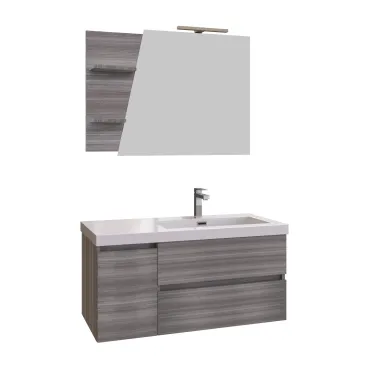 Mobile sospeso bagno grigio da 100cm