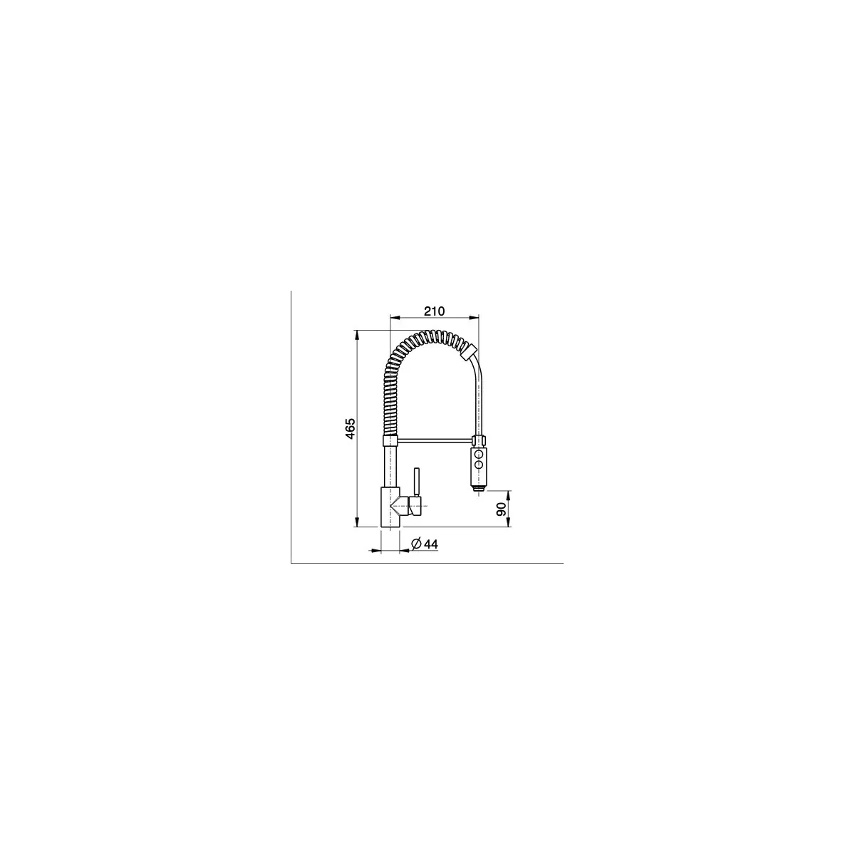 Miscelatore cucina a molla Hyperflex cromato | Mondialshop