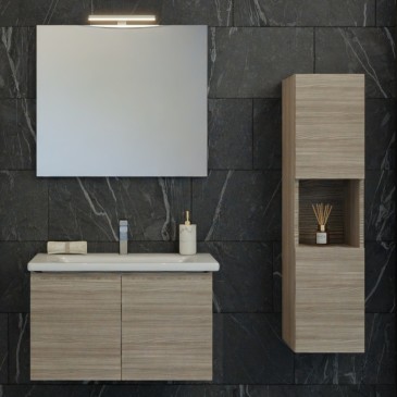 Composizione bagno sospesa 80cm con...