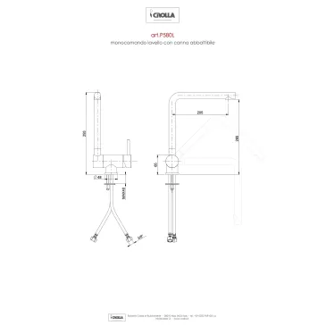 Puro Küchenarmatur für die Unterbaumontage in Chrom | Mondialshop