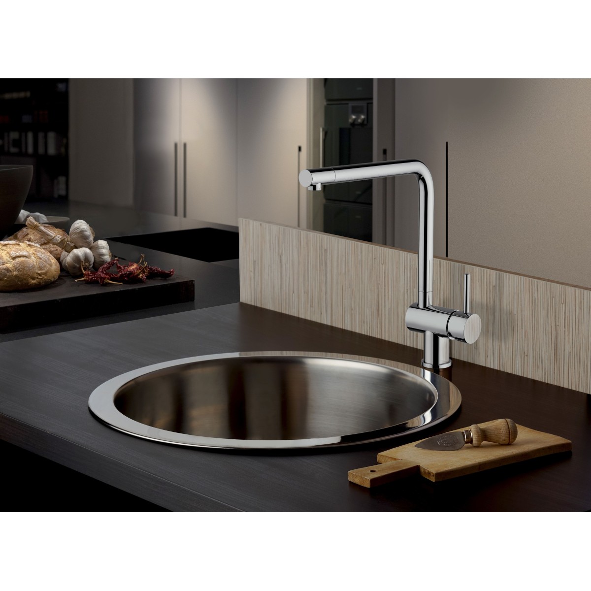 Rubinetto miscelatore da cucina cromato Puro