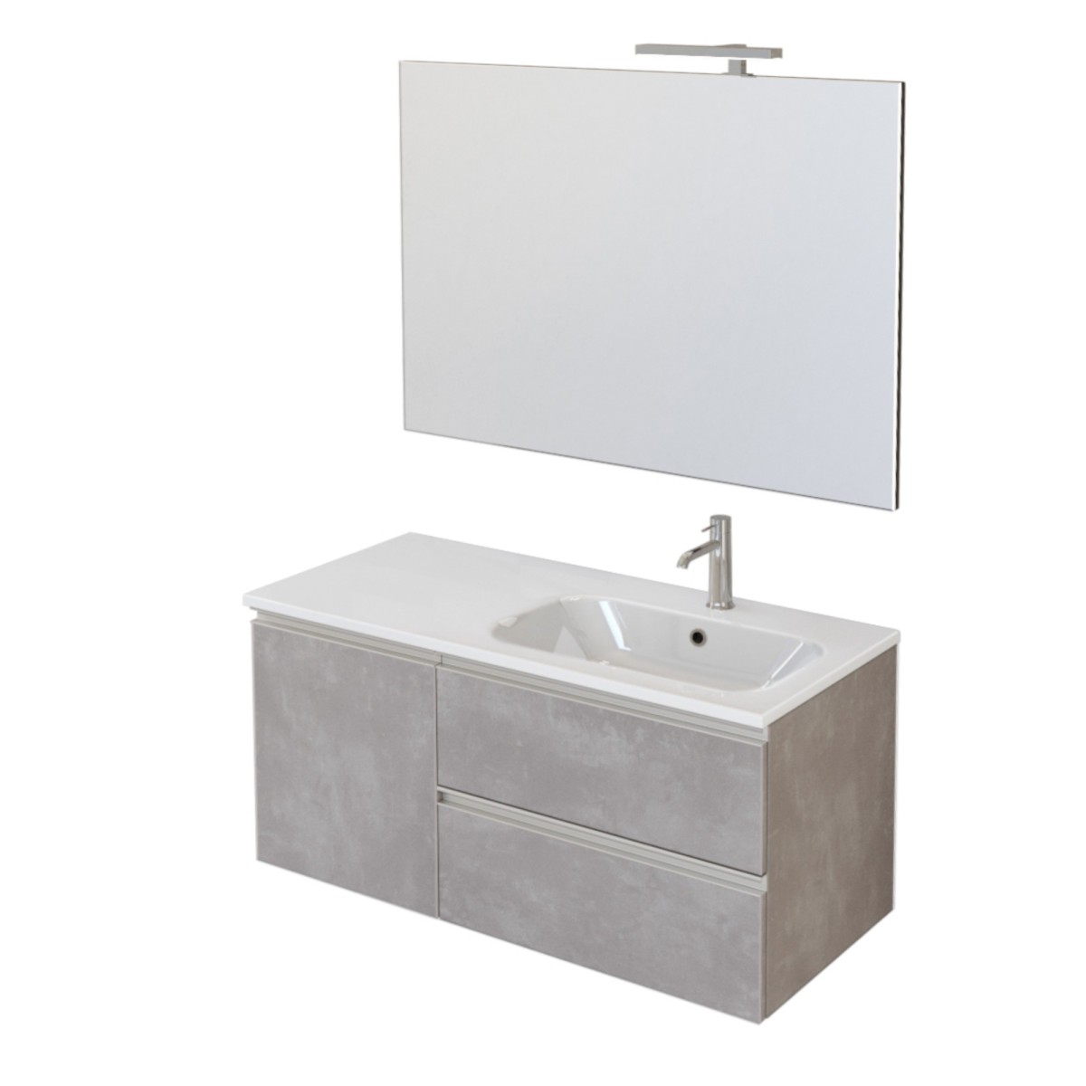 Homgoday Mobile Pensile Grigio Cemento 100x36,5x35 cm Legno Multistrato,  Salvaspazio Armadietto da Esterno, Mobili Esterno Balcone per Soggiorno,  Ufficio, Camera da Letto, Bagno : : Casa e cucina