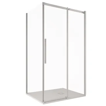 Cabine de douche à double porte coulissante, 200 cm de hauteur, anticalcaire, TARGET