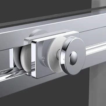 Cabine de douche 3 côtés avec paroi fixe H195, anticalcaire TARGET
