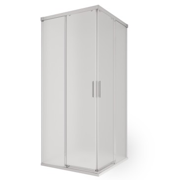 Cabine de douche coulissante d'angle gravée UNICO | Mondialshop