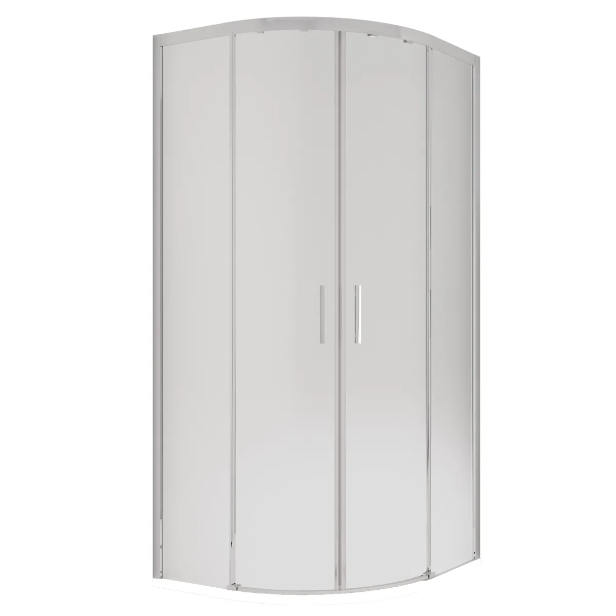 Cabine de douche semi-circulaire avec porte coulissante opaque dépolie à l'acide H195 ICON