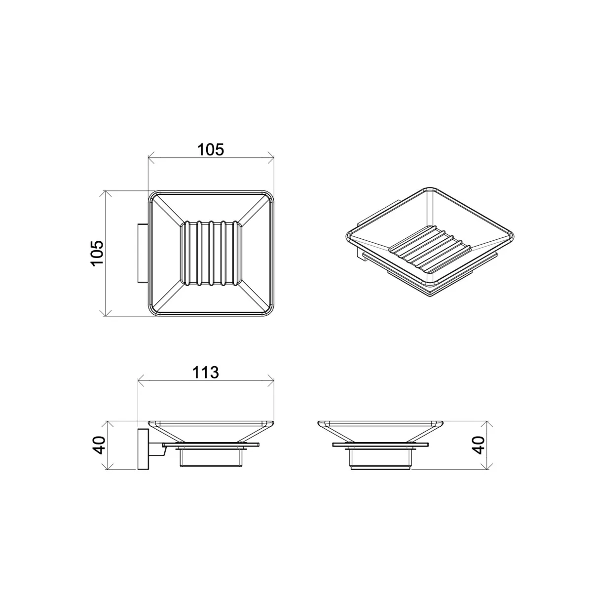 Ensemble d'accessoires de salle de bain chromés en verre...