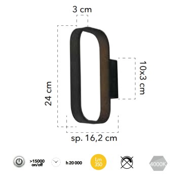 Applique murale ovale LED 5W | Mondialshop