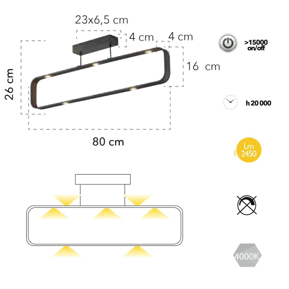 Plafoniera da soffitto Nook. Acquista articoli per...