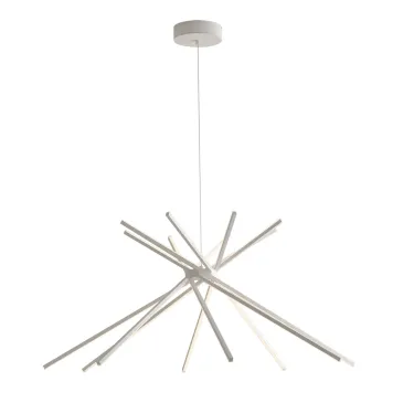 lampadario a sospensione LED 54W, proposto nell'iconica finitura bianca luminosa o nera decisa