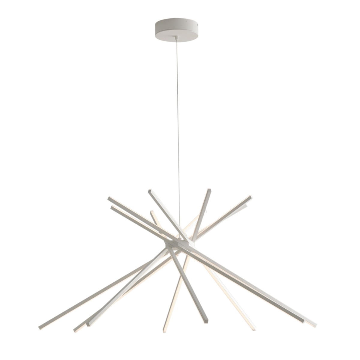 lampadario a sospensione LED 54W, proposto nell'iconica...