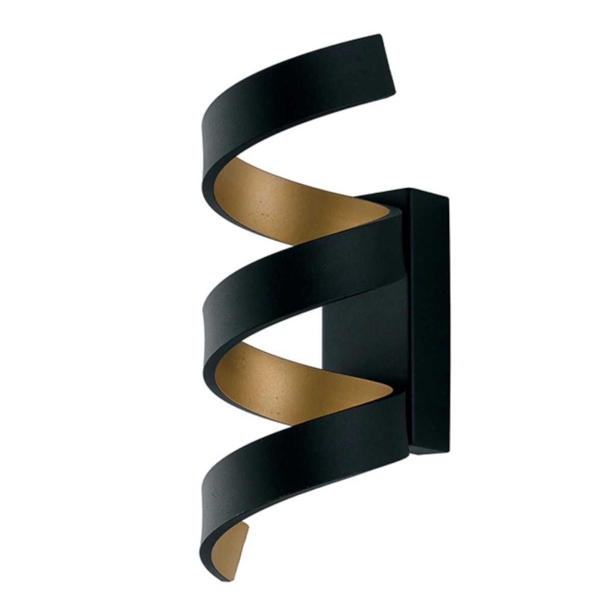 Applique da parete per interno 9W a led nero SPIRAL....