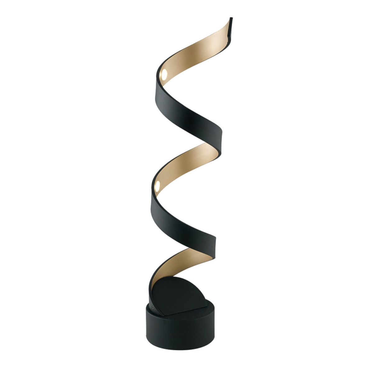 Lampada da tavolo 12W a led nero SPIRAL. Acquista...