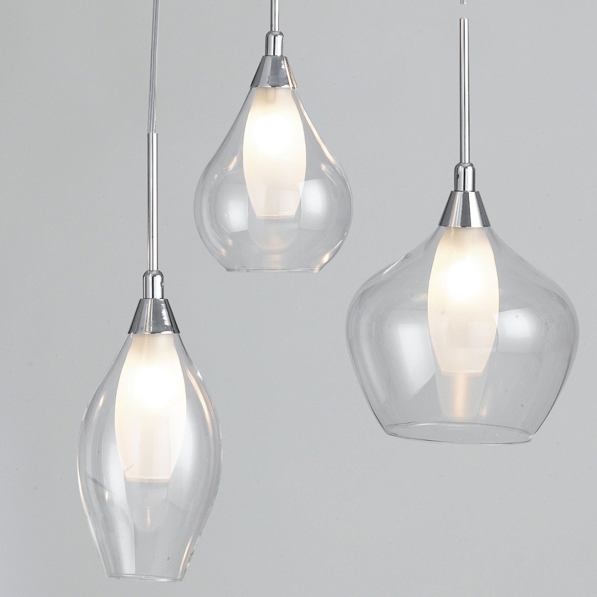 Lampada a 3 sospensioni 28W 3xG9 trasparente BLINDER....
