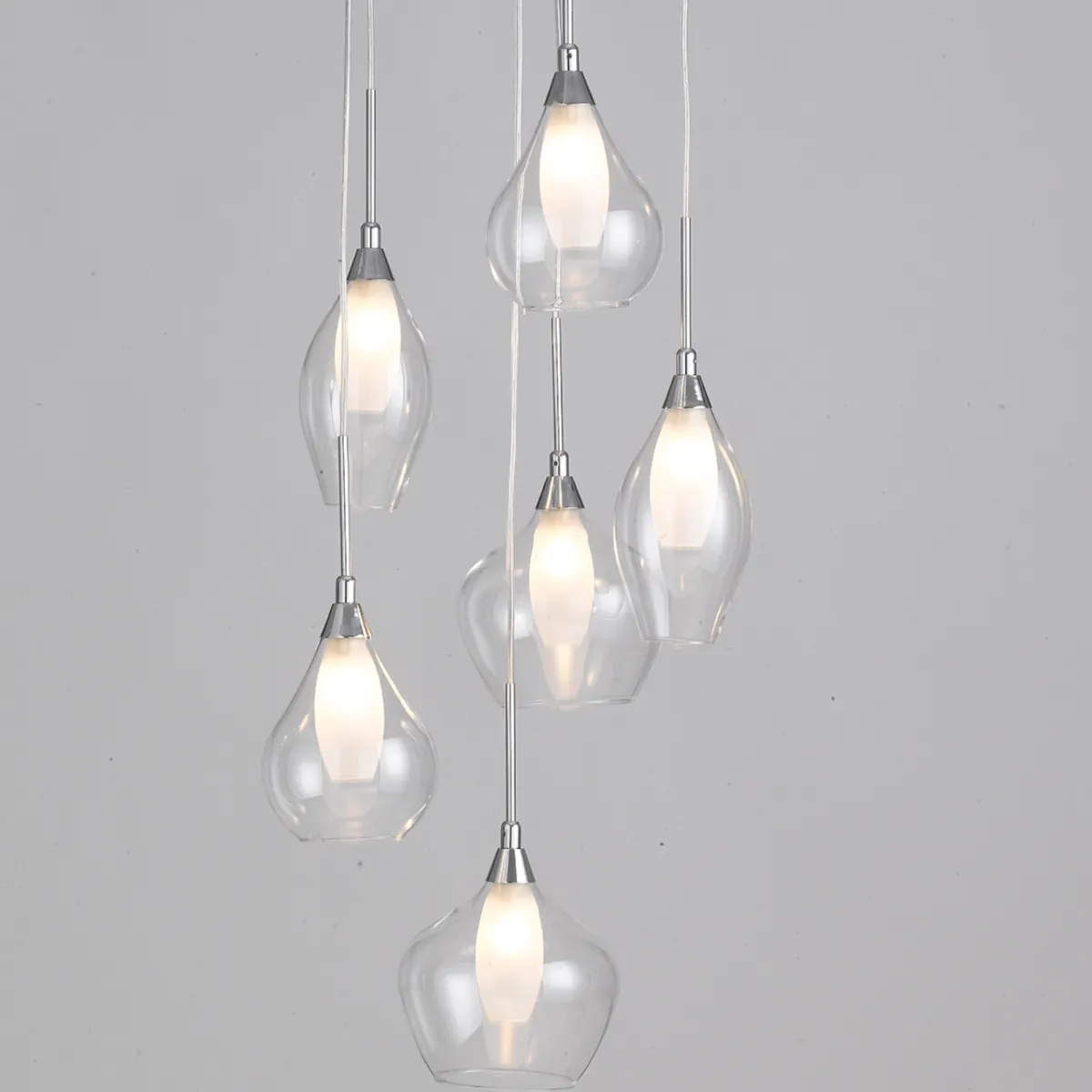 Lampada a 6 sospensioni 28W 6xG9 trasparente BLINDER....