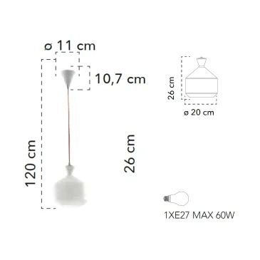 Lampada a sospensione 60W...