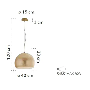 Lampada a sospensione 60W...