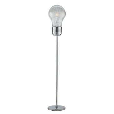 Piantana Cromo a Forma di Lampadina E27