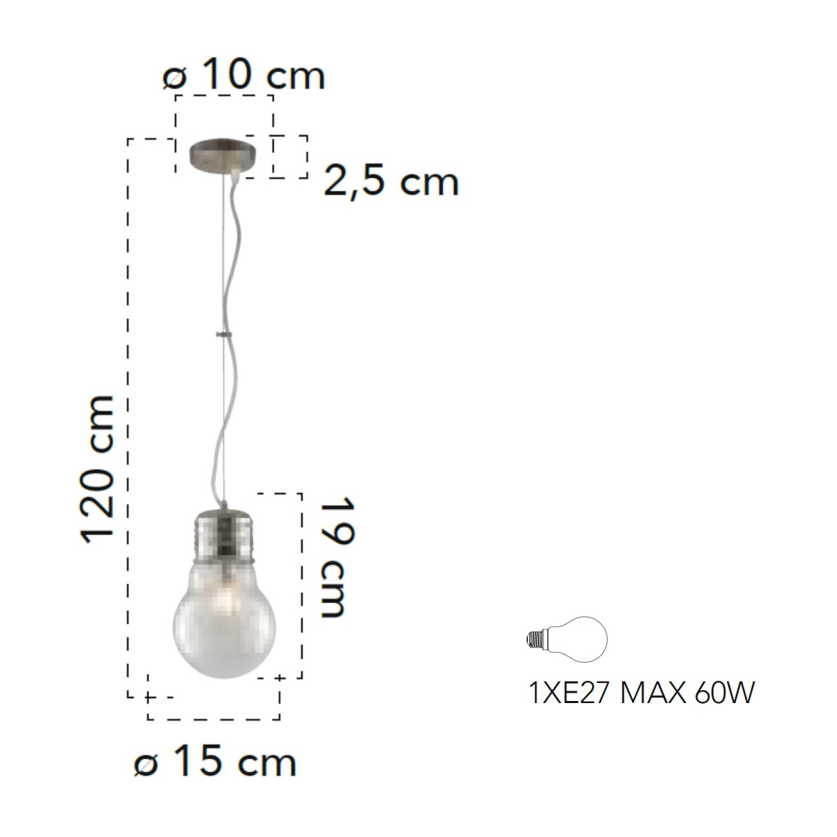 Pendentif ampoule | Mondialshop