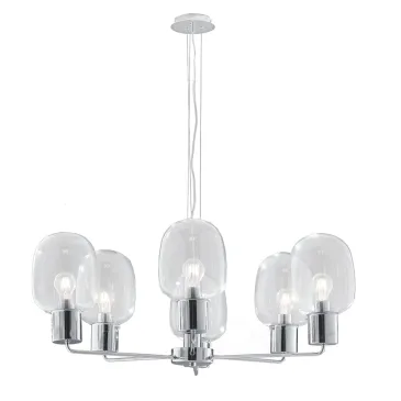 Grande suspension dorée ou chromée, 6 x E27 | Mondialshop