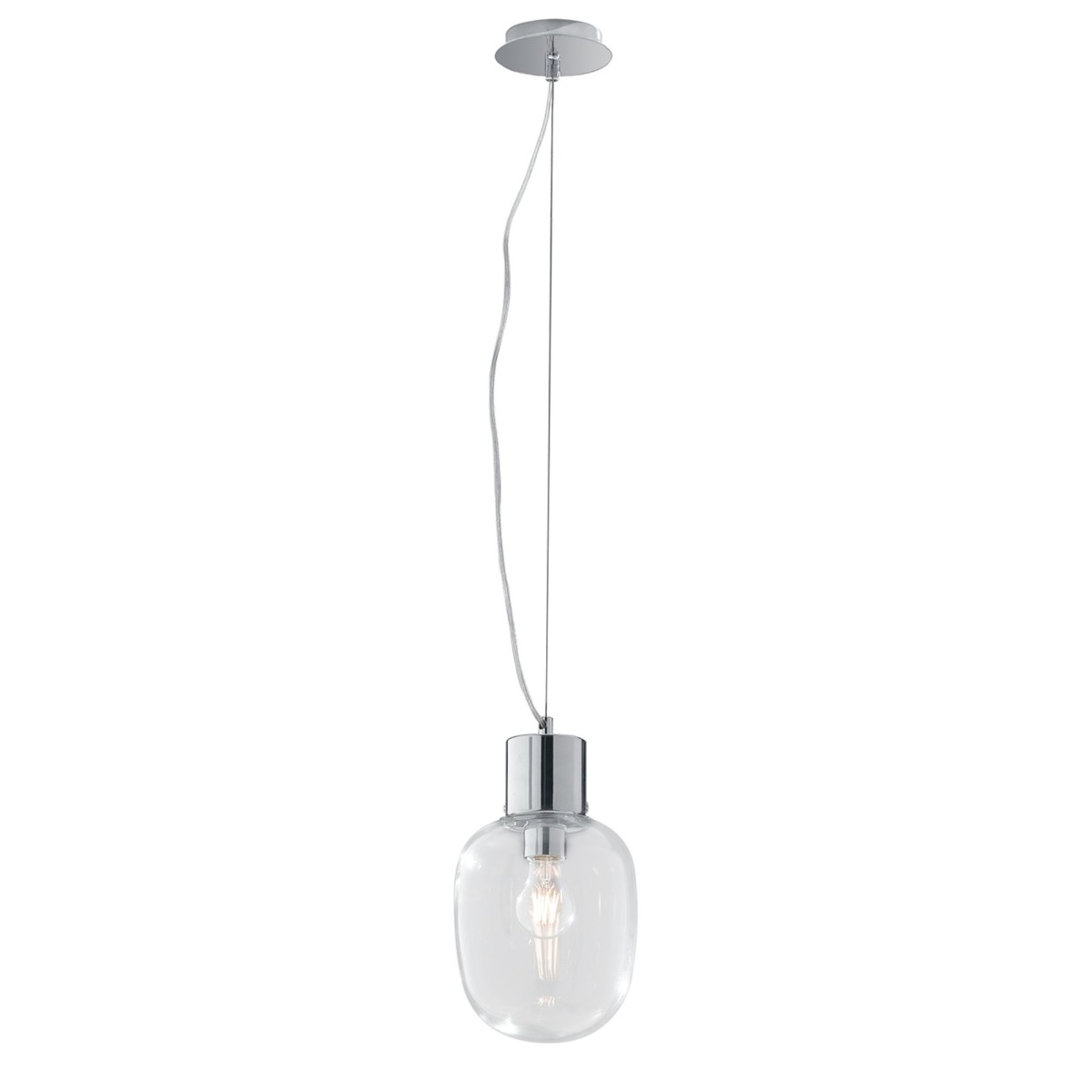 Lustre en chrome poli, Ø 18 cm | Mondialshop