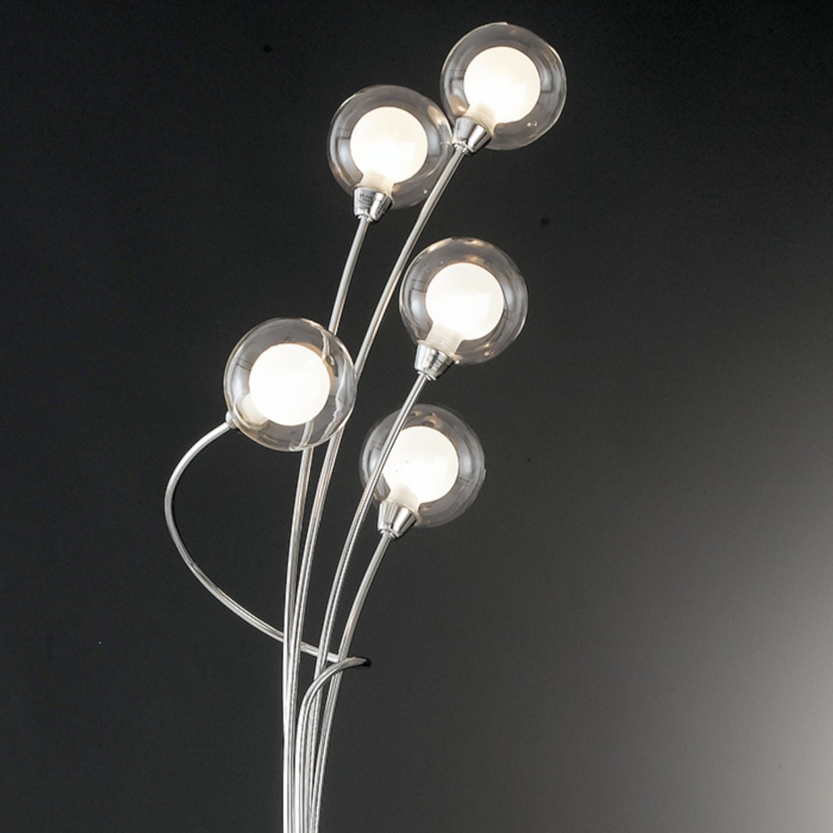 Piantana lampada da terra 28W 5XG9 a 5 emissioni cromo...
