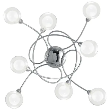 Plafonnier 8 lumières finition chromée | Mondialshop