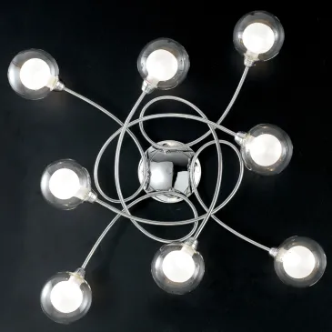 Plafonnier 8 lumières finition chromée | Mondialshop