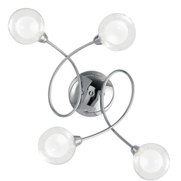 4-flammige Deckenleuchte mit Chromoberfläche | Mondialshop