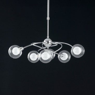 Lustre moderne à 6 lumières LED 28 W | Mondialshop