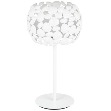Lampe de table blanche ou chromée 2xE27 | Mondialshop