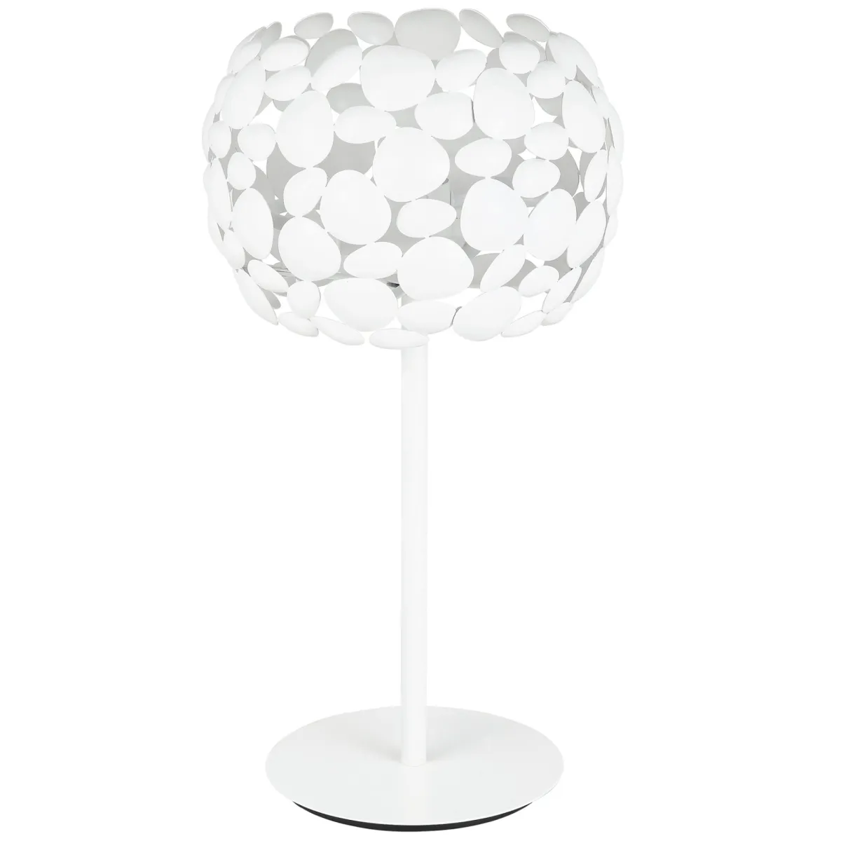 Lampe de table blanche ou chromée 2xE27 | Mondialshop