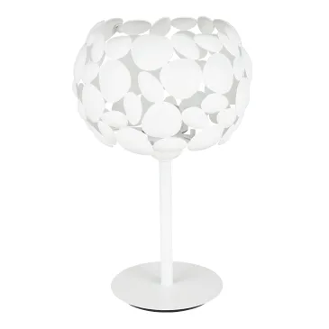 Lampe de table moderne, blanche ou chromée, ampoule E27 | Mondialshop