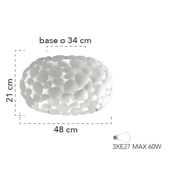 Plafoniera Moderna 48cm...