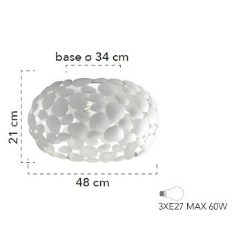 Plafonnier moderne 48 cm...