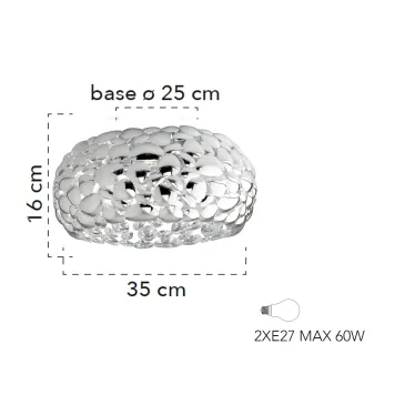 Plafonnier moderne 35 cm...