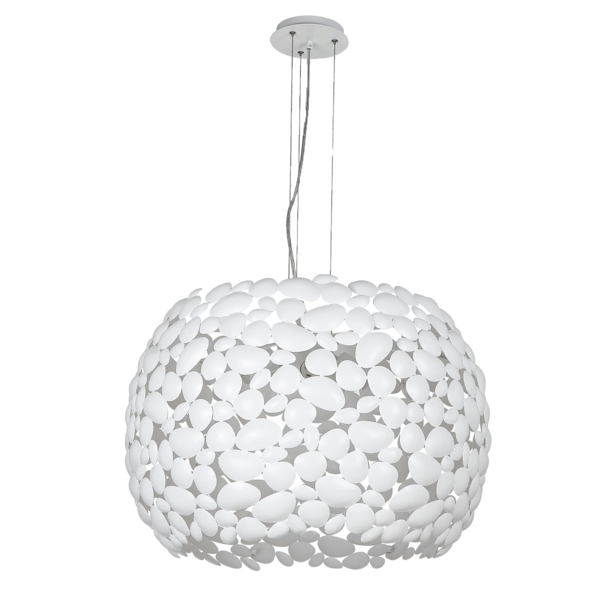 Lampada a sospensione 60W 5XE27 diametro 65cm bianca o...