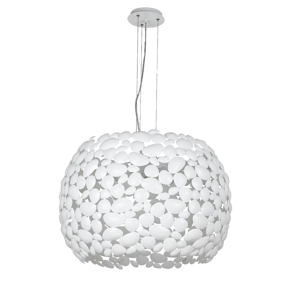Lampada a sospensione 60W 5XE27 diametro 65cm bianca o...