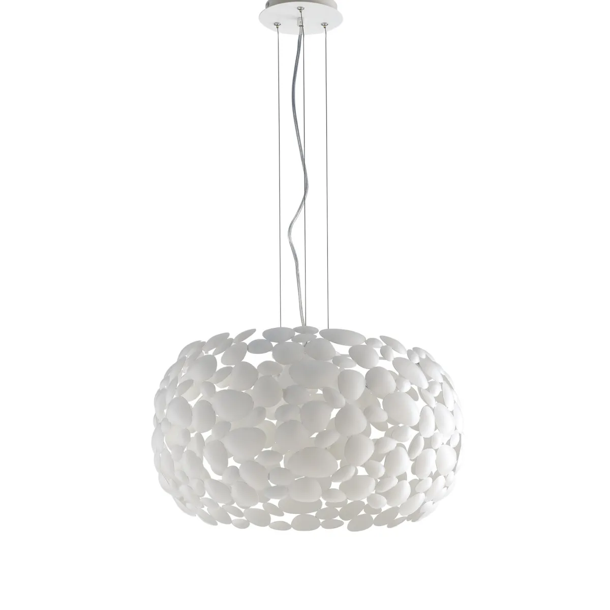 Lampada a sospensione 60W 3XE27 diametro 48cm bianca....