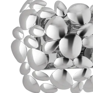 Applique da parete per interno 40W 2XE14 cromo GRAPE. Moderno punto luce con struttura in metallo a forma di sassi
