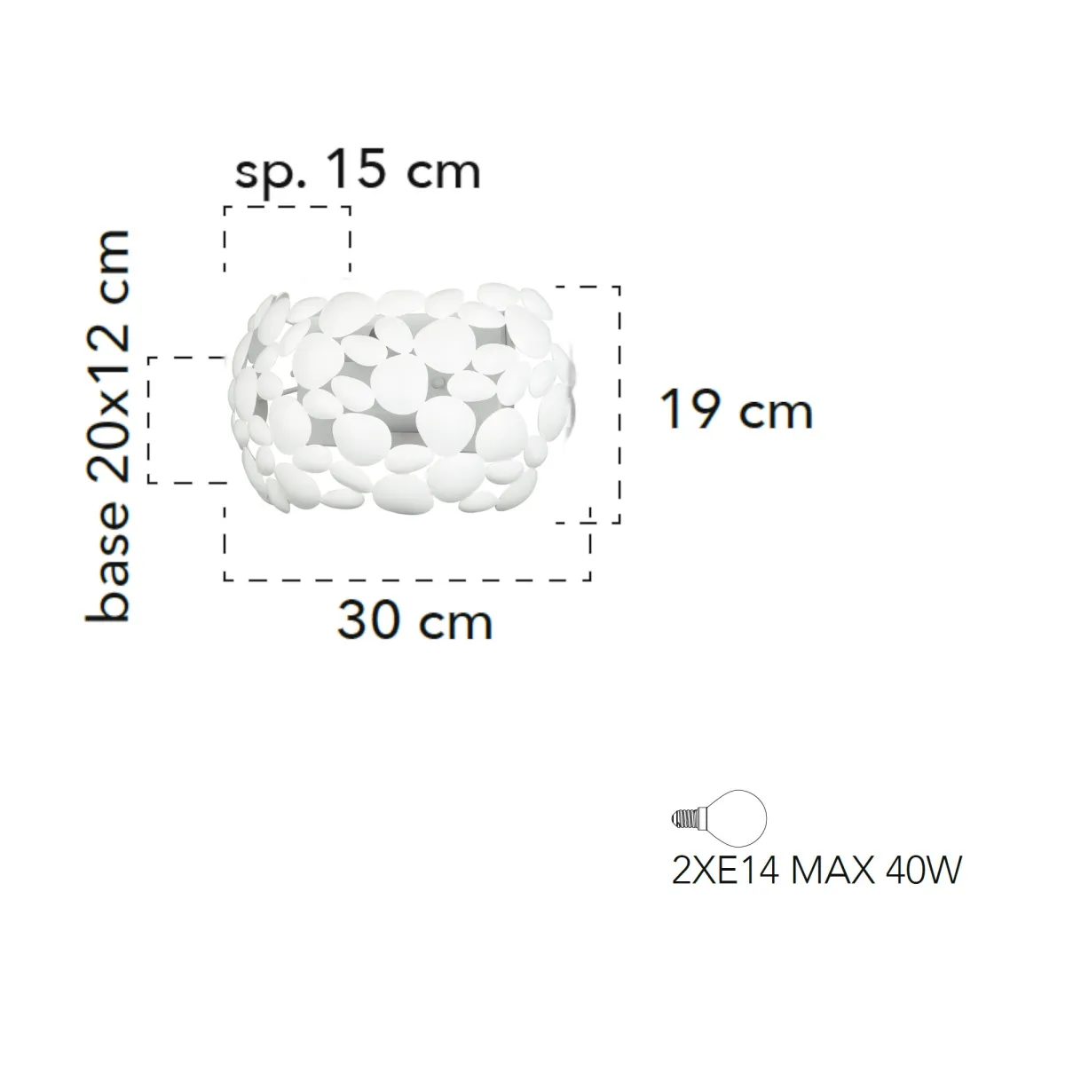 I DIONISO AP BCO 8031440359269 Fan Europe Lighting Applique Lampe DIONISO