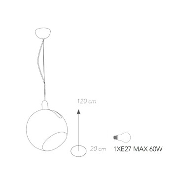Suspension lumineuse réglable, 2 diamètres disponibles | Mondialshop