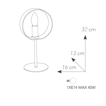 Lampada da tavolo 40W E14...