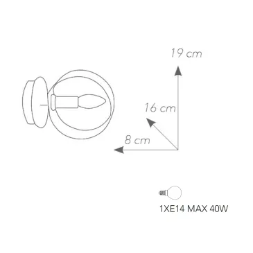 Innenwandleuchte 40W E14...