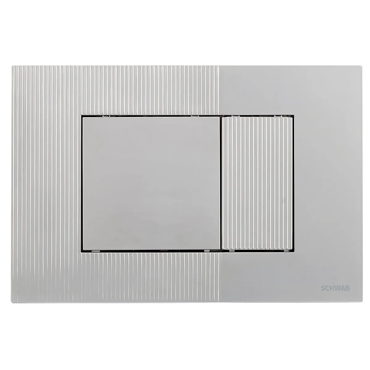 Clavier blanc avec anneaux chromés pour réservoir à encastrer Schwab